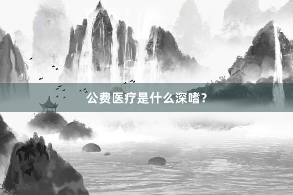 公费医疗是什么深嗜？